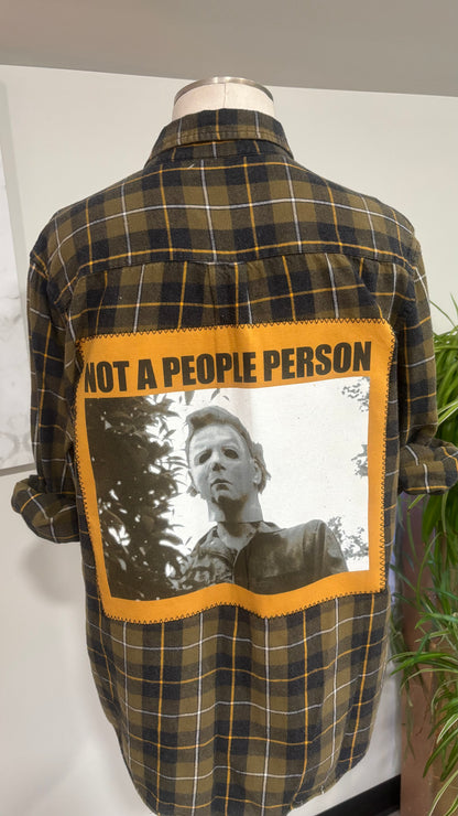 Not A People Person (Jason)- Refashioned Flannel