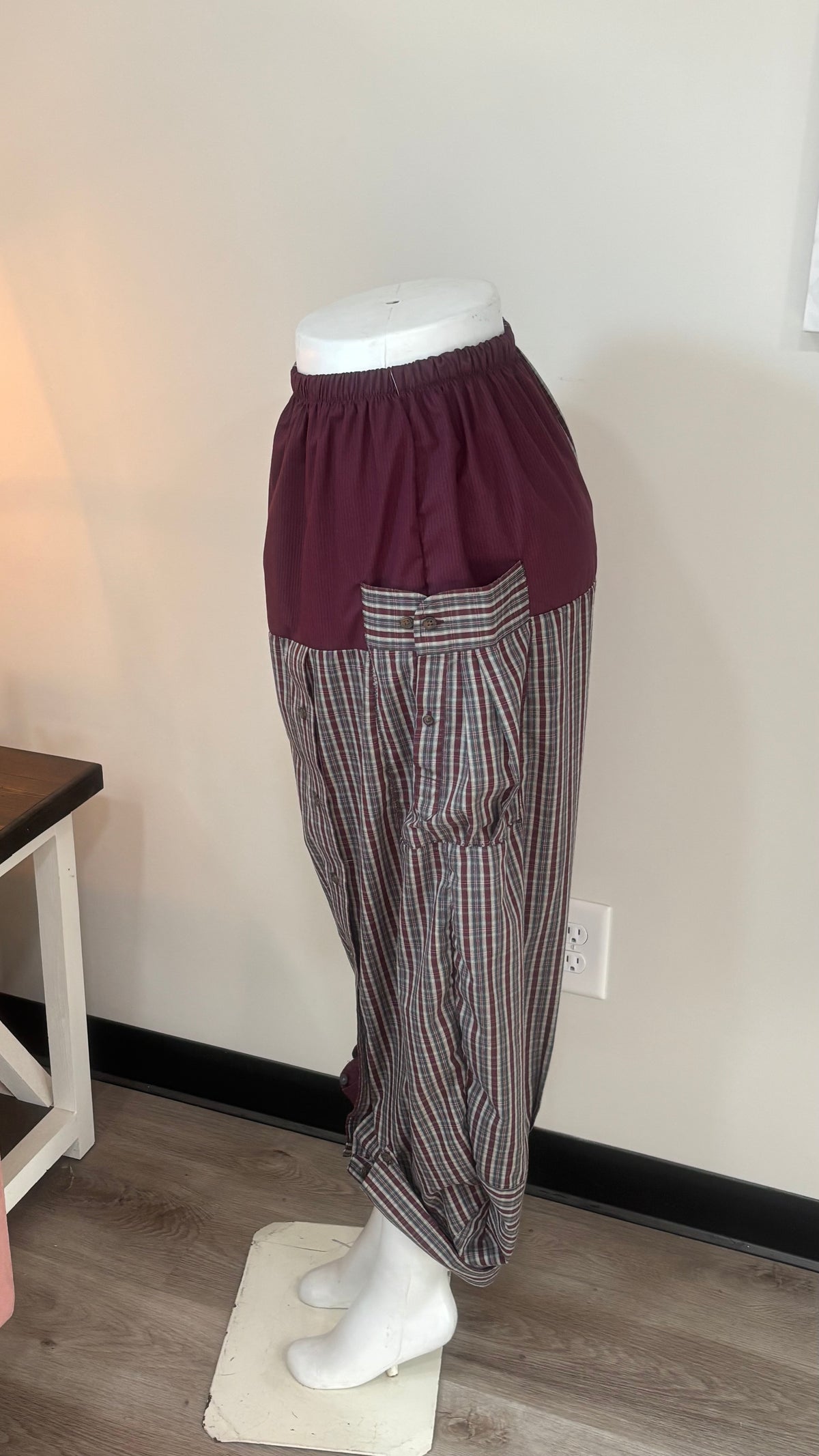Upcycled Men’s Shirt Balloon Pants | Handmade| One of a Kind