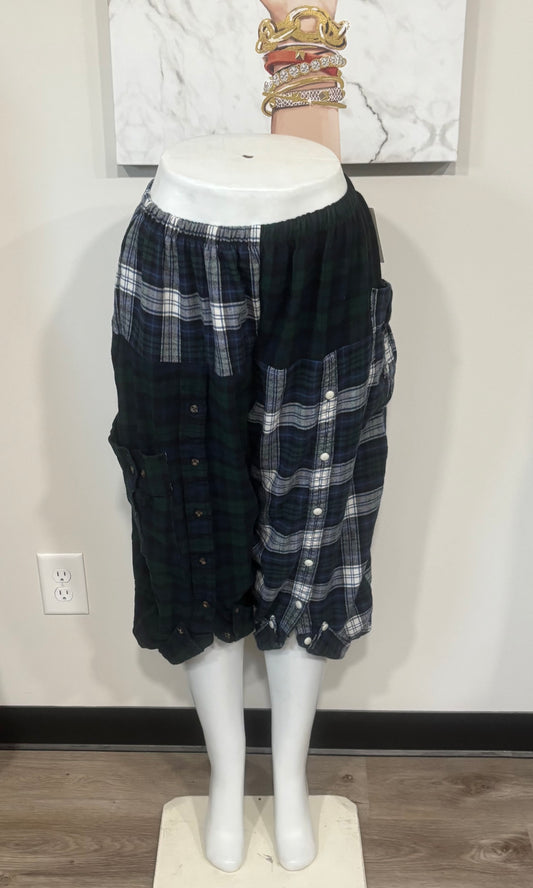 Upcycled Men’s Flannel Shirt Balloon Pants | Handmade & One of a Kind
