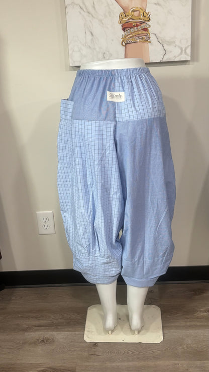 Upcycled Men’s Shirt Balloon Pants | Handmade| One of a Kind