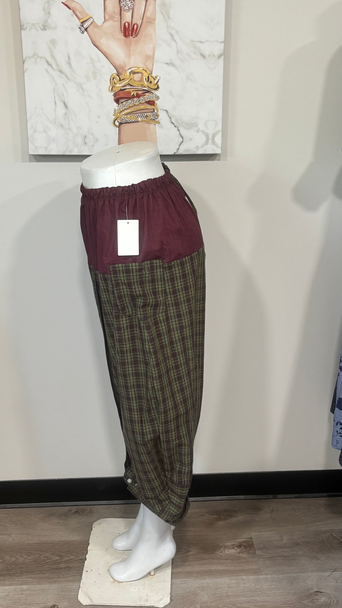 Upcycled Men’s Shirt Balloon Pants | Handmade Boho Pants | Sustainable Lounge Pants | One of a Kind Patchwork Pants