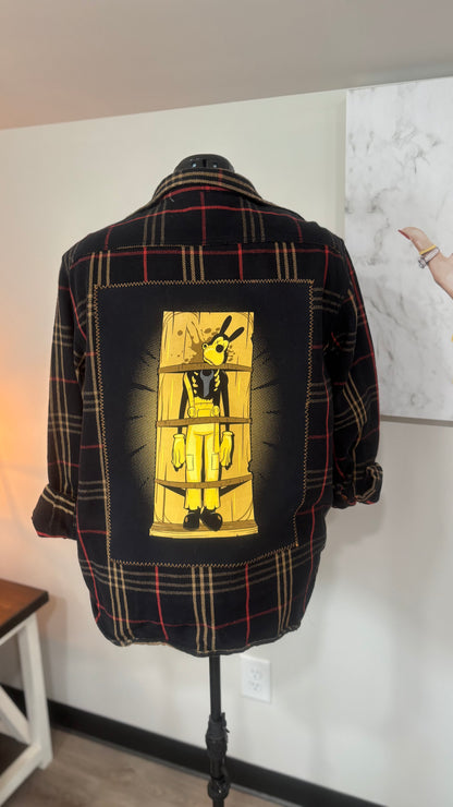 Boris the Wolf - Refashioned Flannel