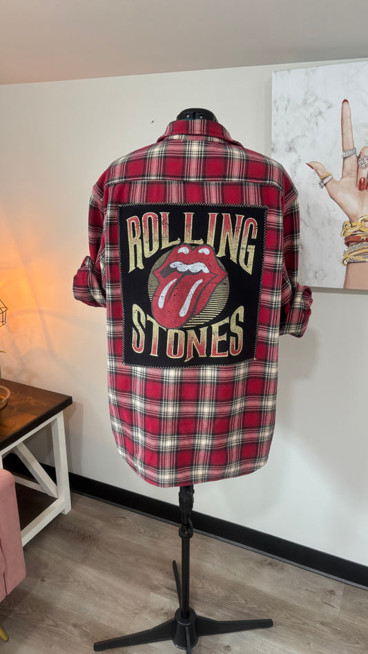 Rolling Stones - Refashioned Flannel