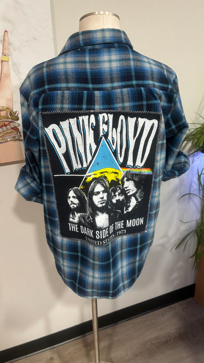 Pink Floyd- Refashioned Flannel