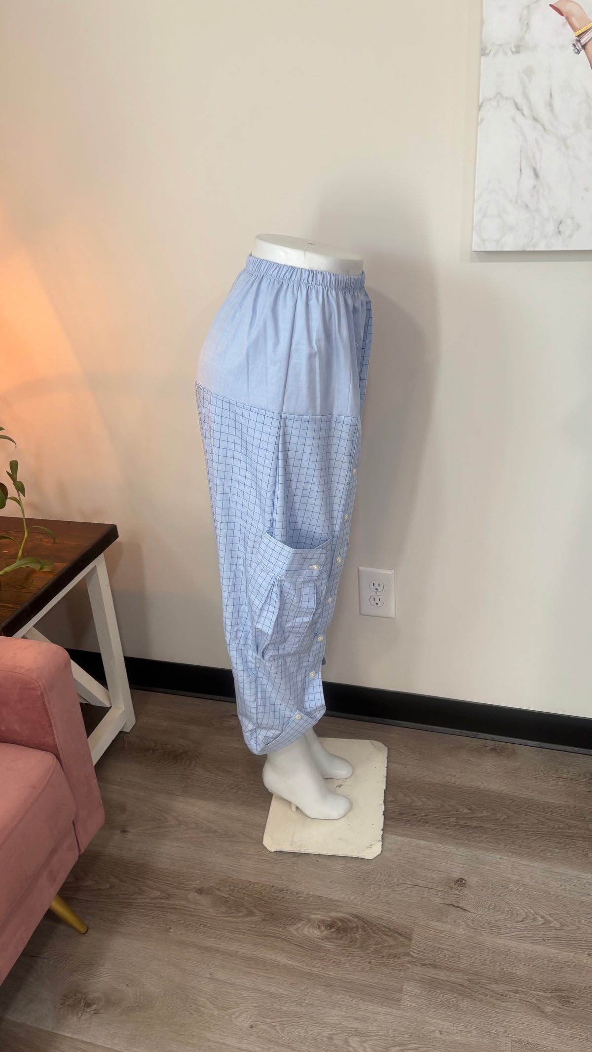 Upcycled Men’s Shirt Balloon Pants | Handmade| One of a Kind