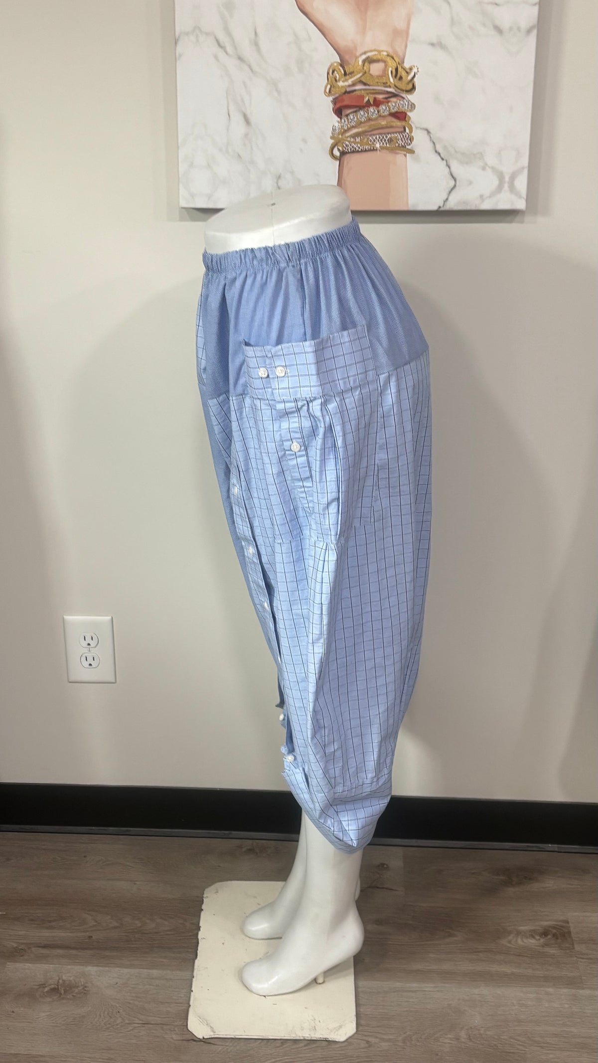 Upcycled Men’s Shirt Balloon Pants | Handmade| One of a Kind
