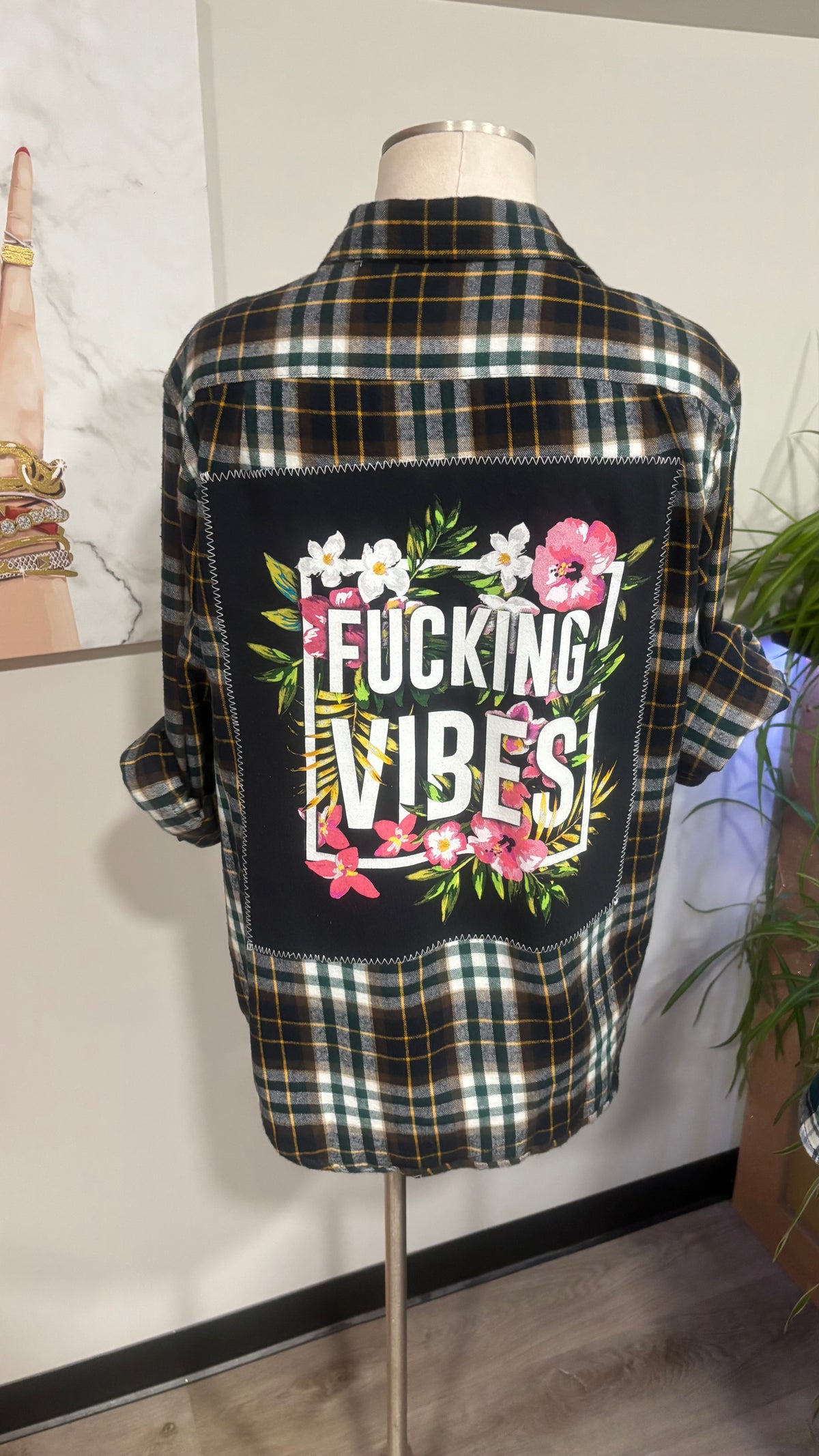 Fucking Vibes - Refashioned Flannel