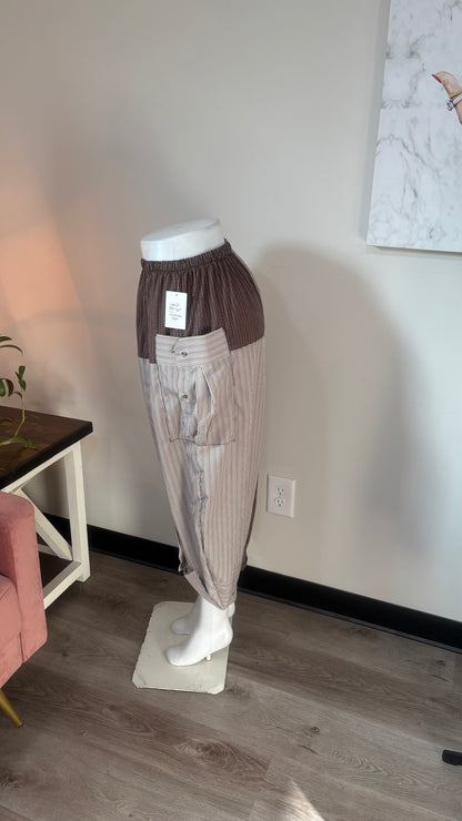 Upcycled Men’s Shirt Balloon Pants | Handmade| One of a Kind