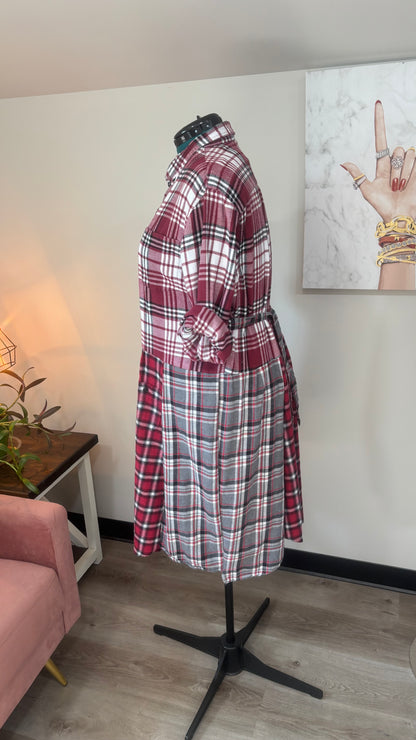 Upcycled Flannel Duster, Plaid Shirt Jacket
