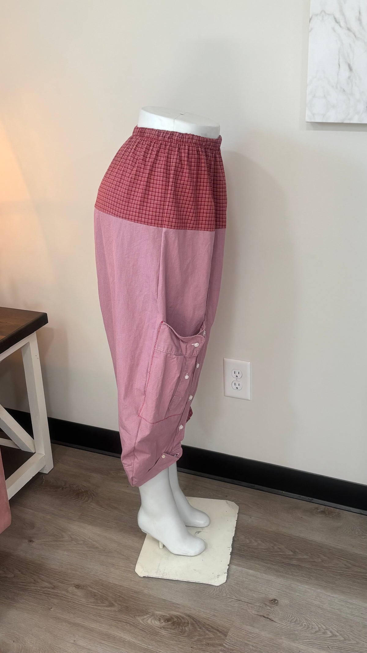 Upcycled Men’s Shirt Balloon Pants | Handmade| One of a Kind
