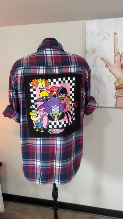 Powerpuff Girls - Refashioned Flannel