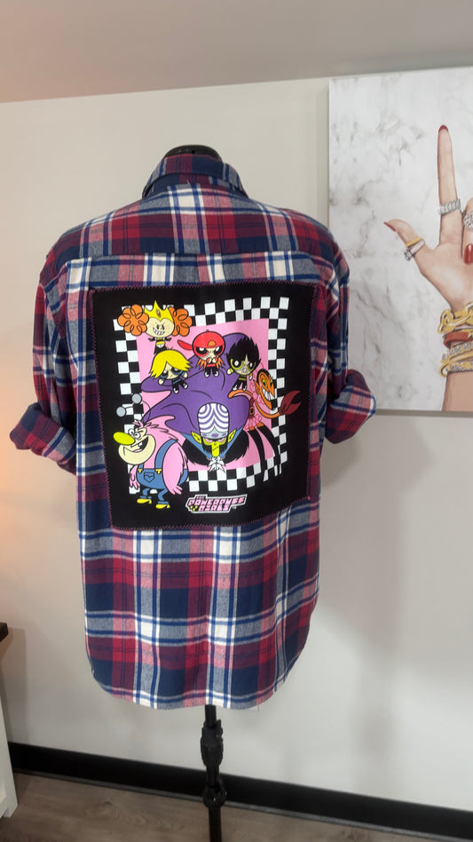 Powerpuff Girls - Refashioned Flannel