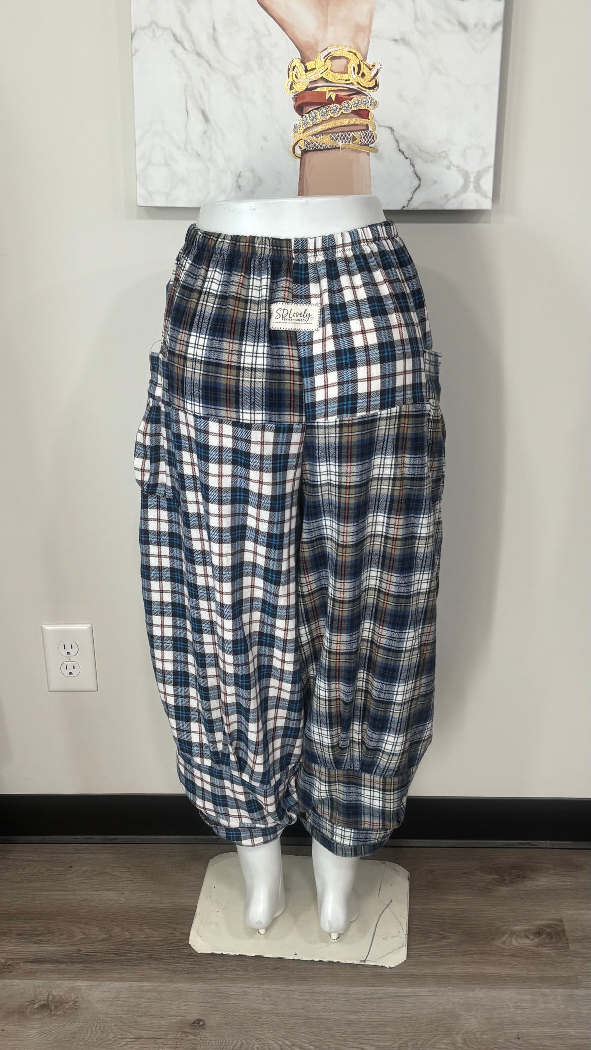 Upcycled Men’s Flannel Shirt Balloon Pants | Handmade & One of a Kind