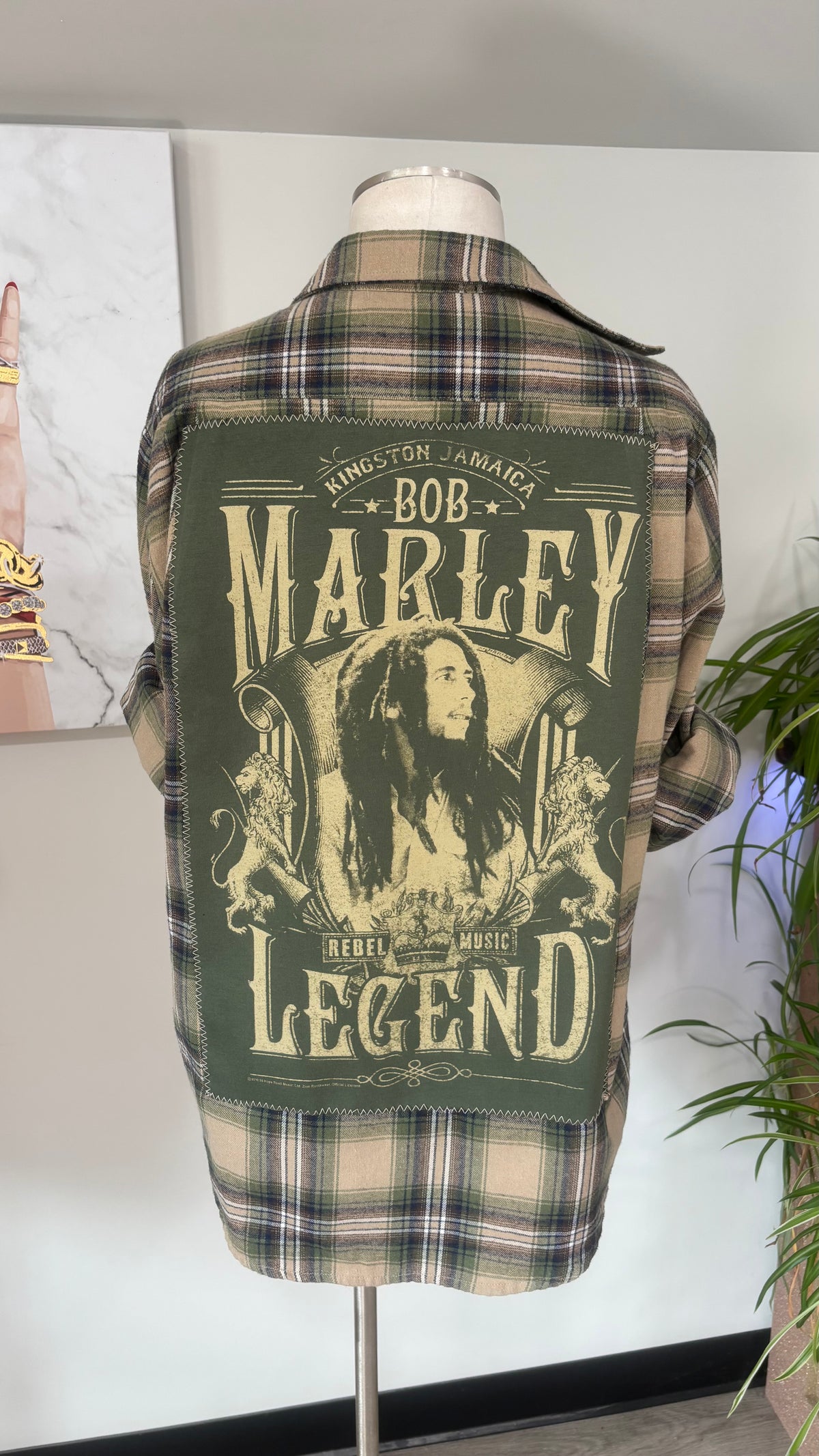 Bob Marley Legend - Refashioned Flannel