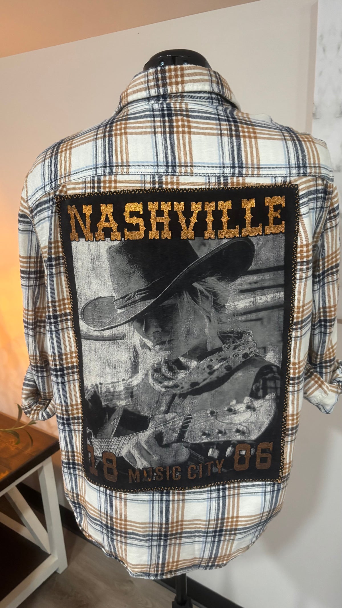 Nashville 1806 Music City  - Refashioned Flannel