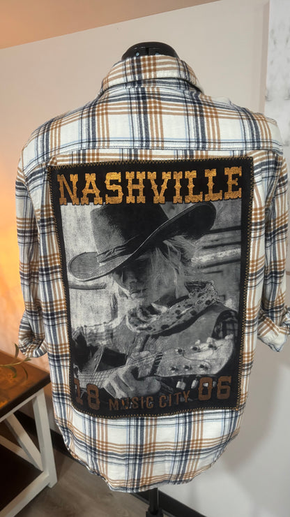 Nashville 1806 Music City  - Refashioned Flannel