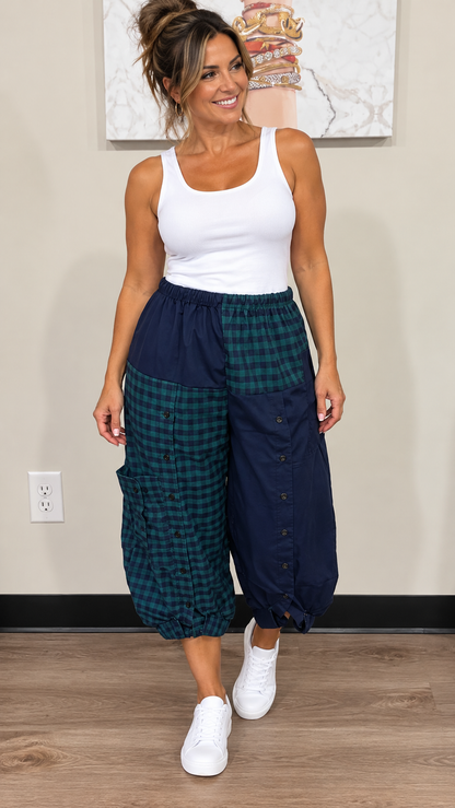 Upcycled Men’s Shirt Balloon Pants | Handmade| One of a Kind