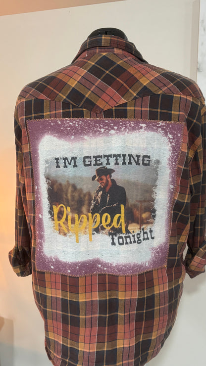 I’m Getting Ripped Tonight - Refashioned Flannel