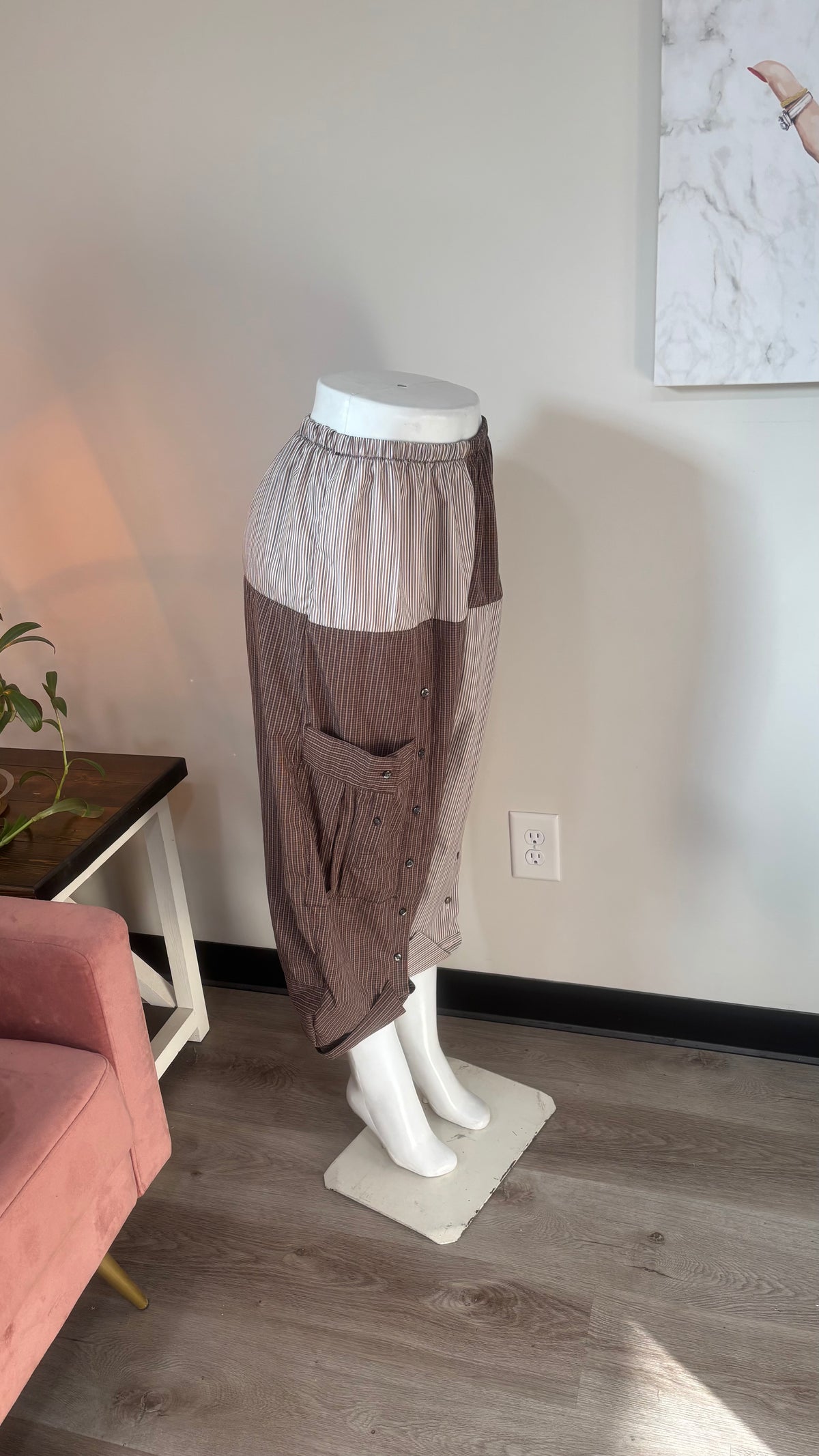 Upcycled Men’s Shirt Balloon Pants | Handmade| One of a Kind