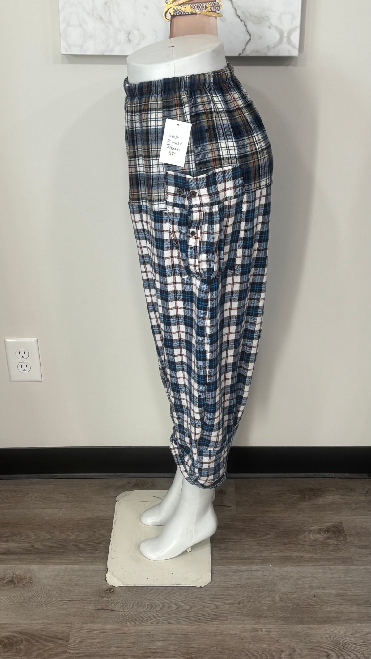 Upcycled Men’s Flannel Shirt Balloon Pants | Handmade & One of a Kind