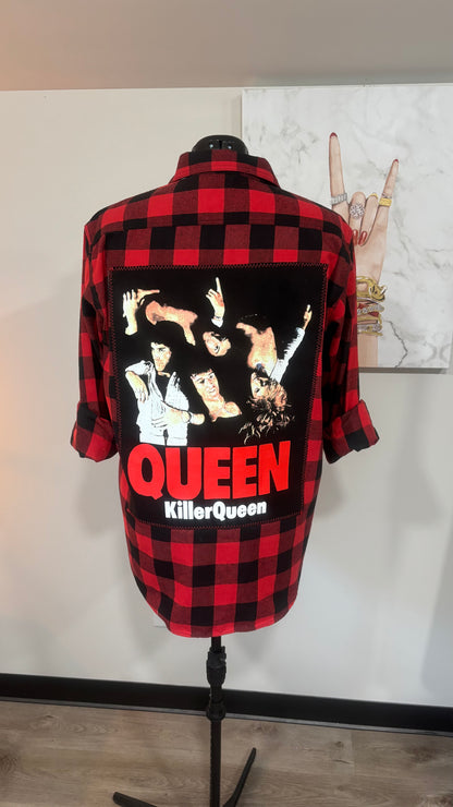 Queen Killer Queen - Refashioned Flannel