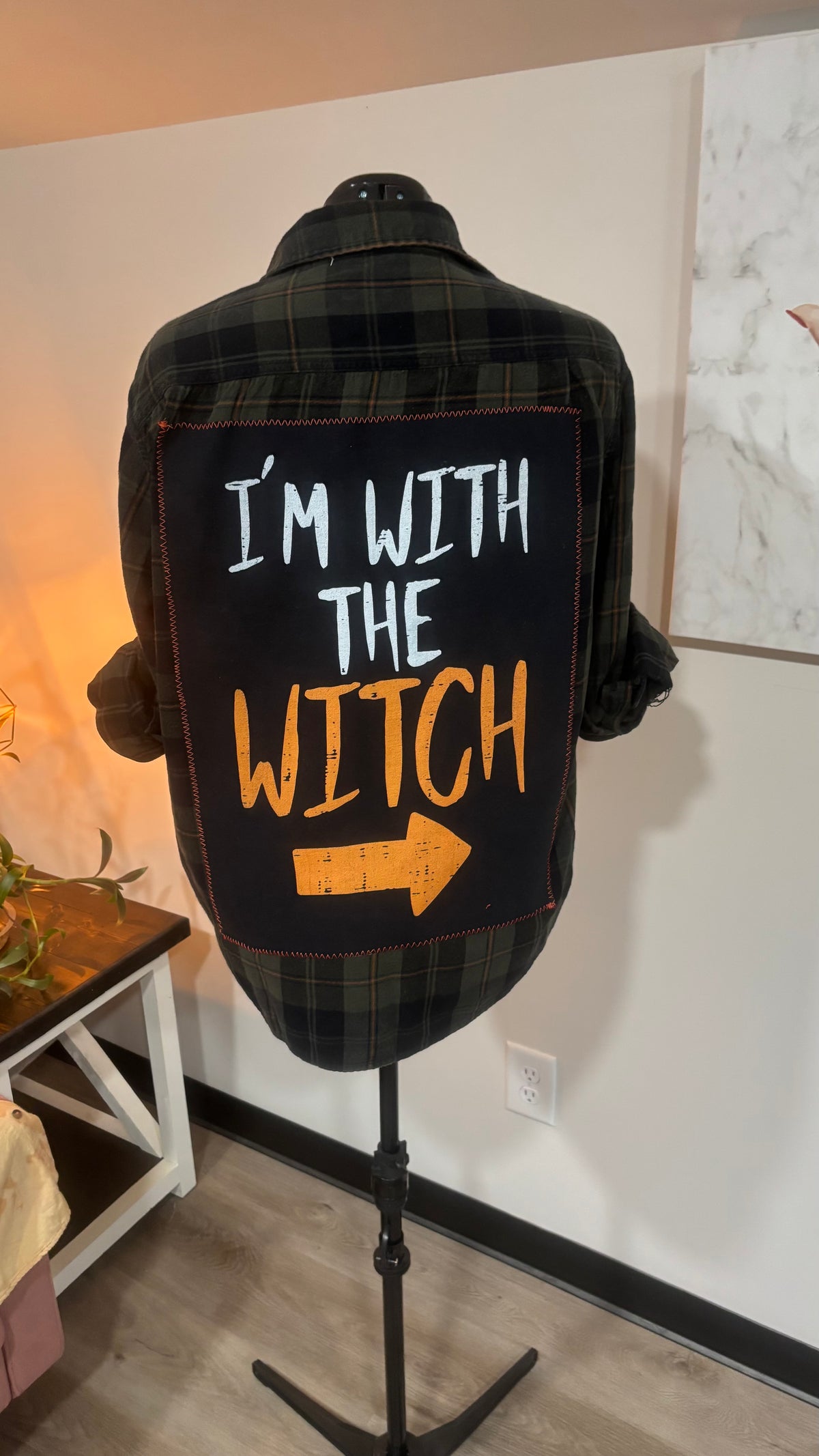 I’m With The Witch - Refashioned Flannel