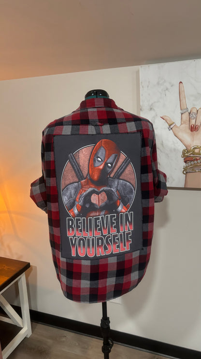Believe In Yourself - Refashioned Flannel
