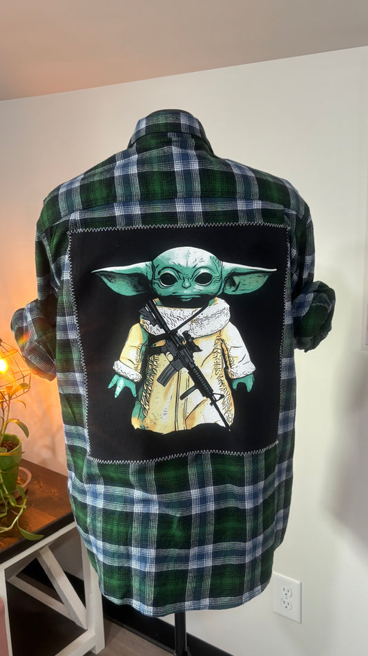 Yoda - Refashioned Flannel