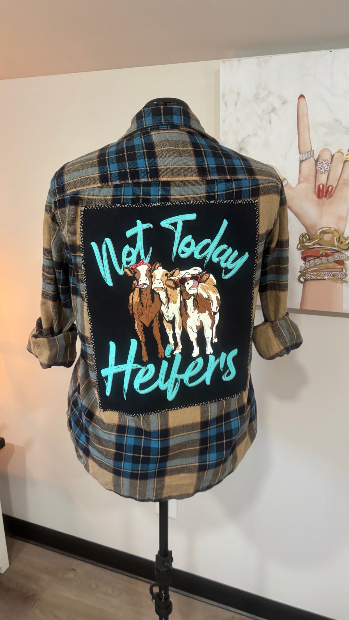 Not Today Heifers - Refashioned Flannel