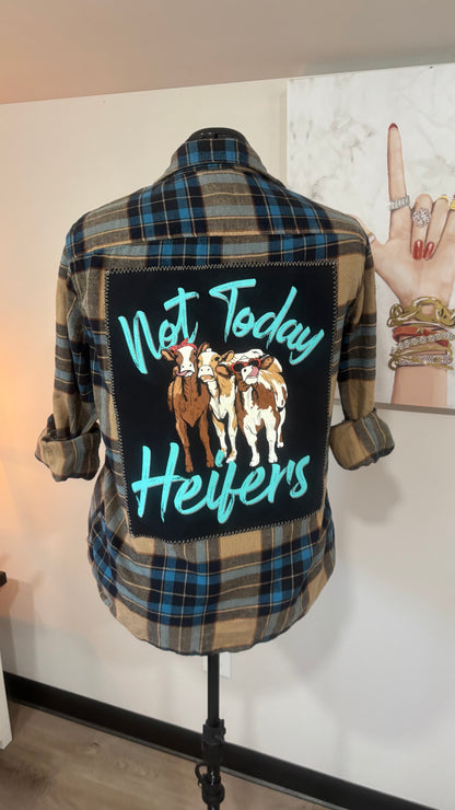 Not Today Heifers - Refashioned Flannel