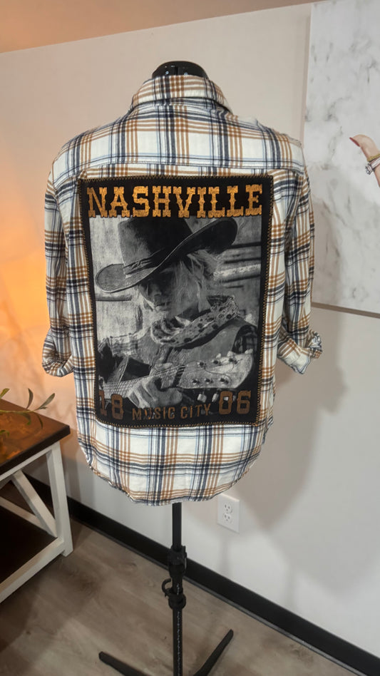 Nashville 1806 Music City  - Refashioned Flannel
