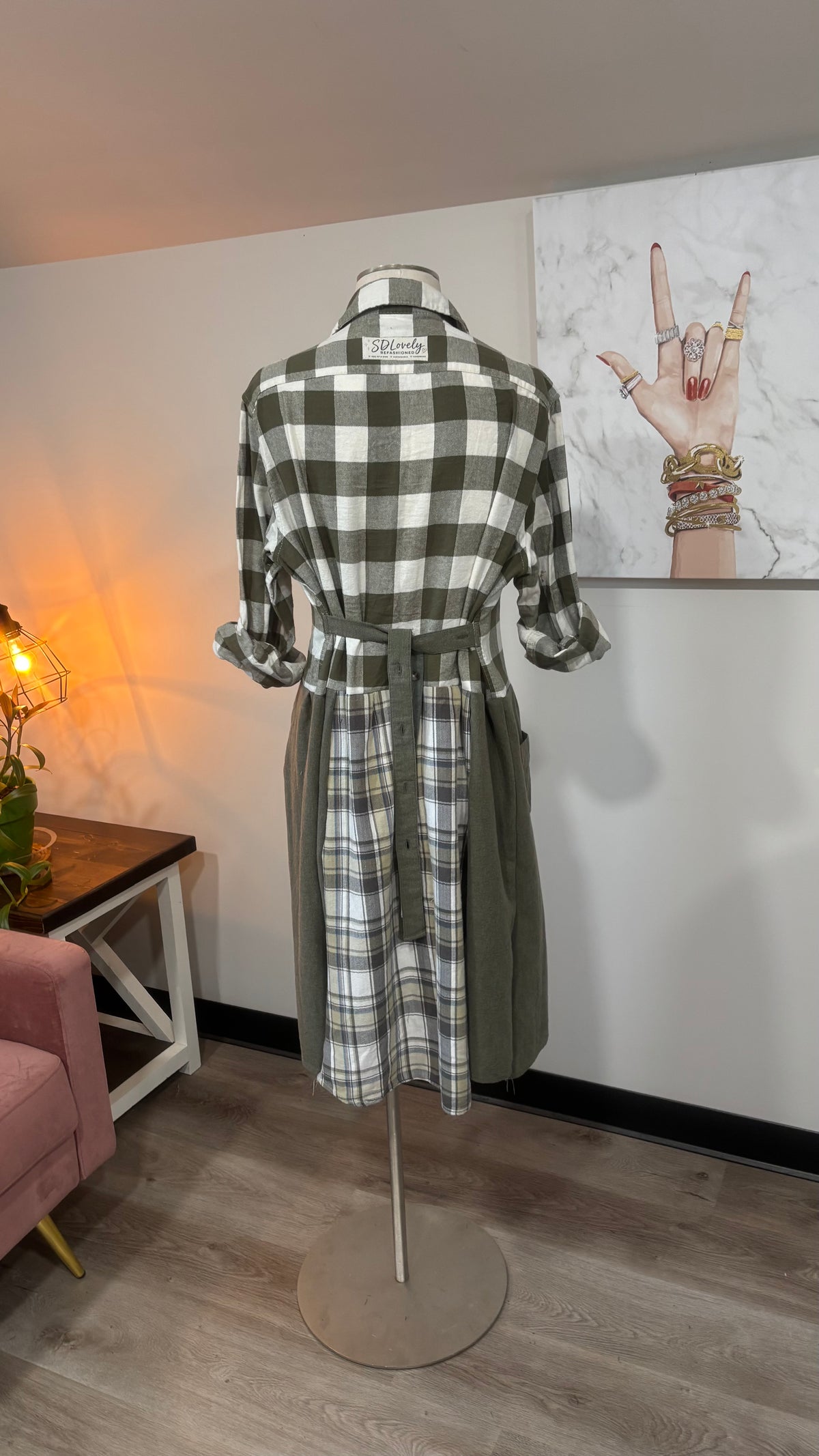 Upcycled Flannel Duster, Plaid Shirt Jacket