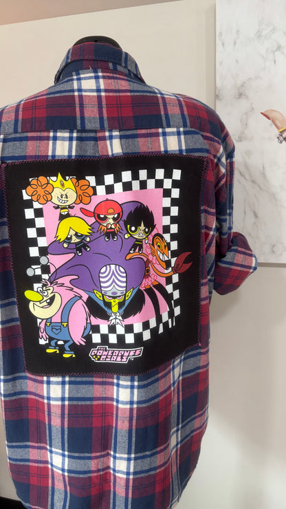 Powerpuff Girls - Refashioned Flannel