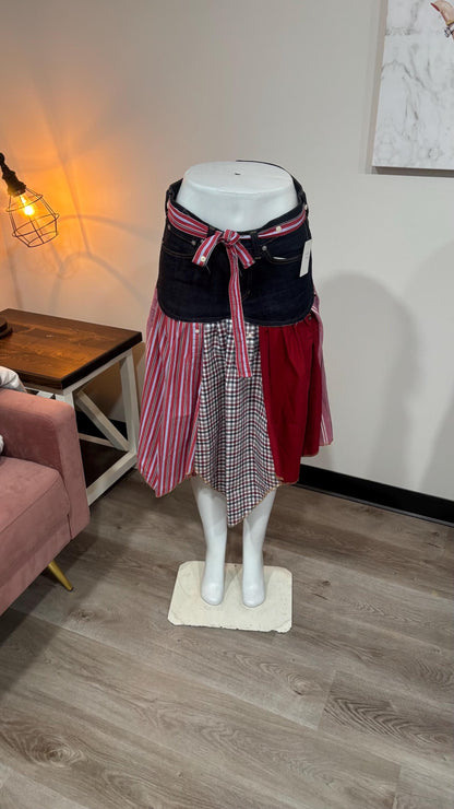 Upcycled Denim Men’s Shirt Skirt | One-of-a-Kind