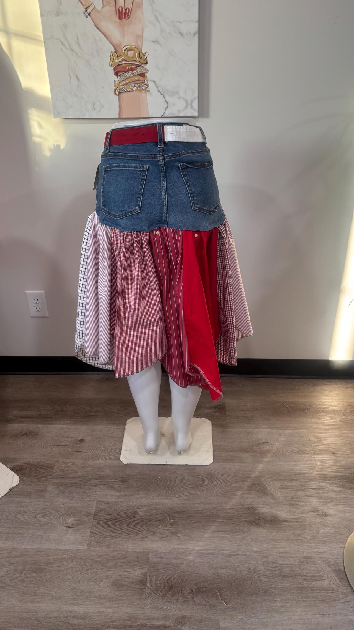 Upcycled Denim Men’s Shirt Skirt | One-of-a-Kind