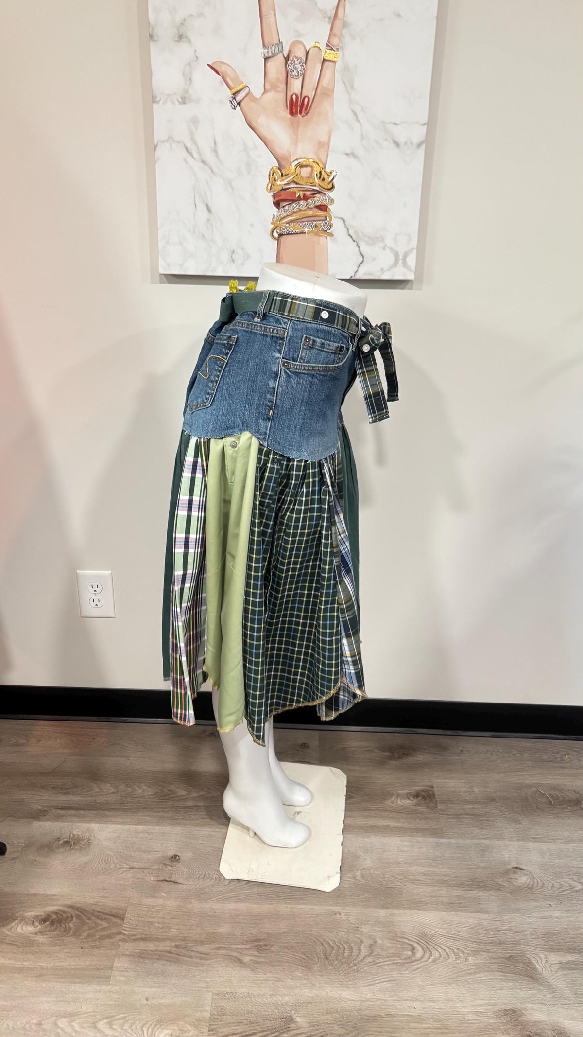 Upcycled Denim Men’s Shirt Skirt | One-of-a-Kind