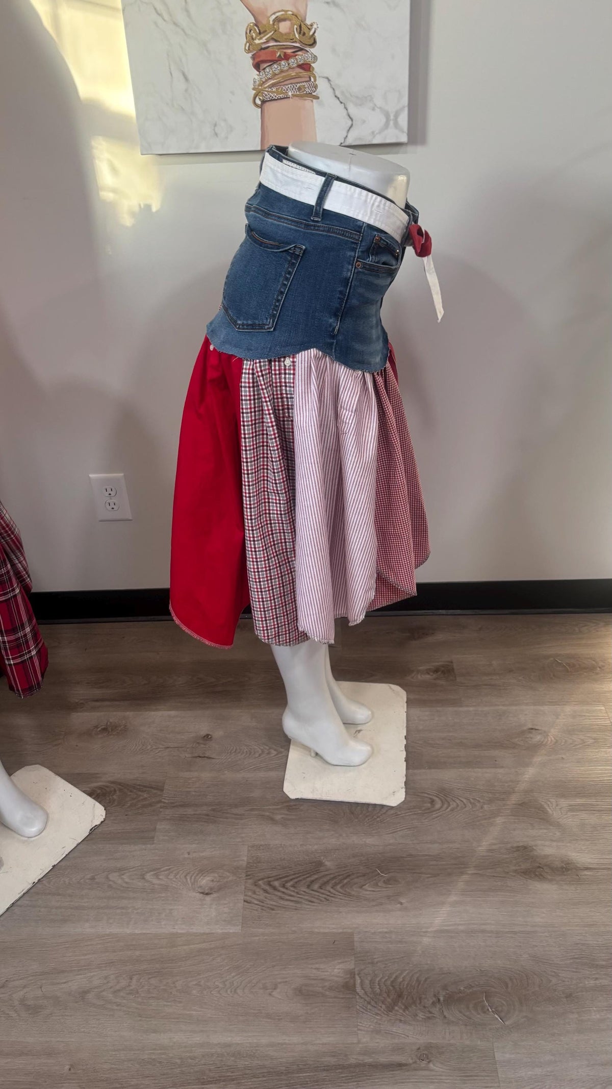 Upcycled Denim Men’s Shirt Skirt | One-of-a-Kind