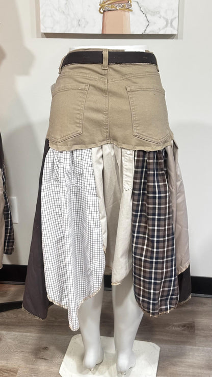 Upcycled Denim Men’s Shirt Skirt | One-of-a-Kind