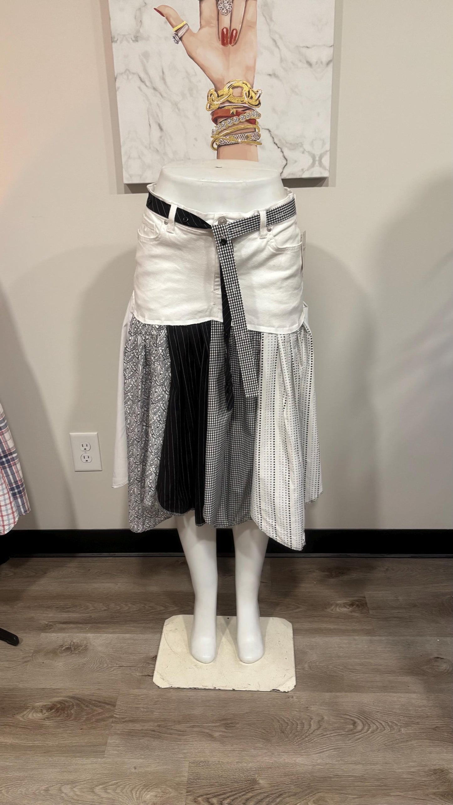 Upcycled Denim Men’s Shirt Skirt | One-of-a-Kind