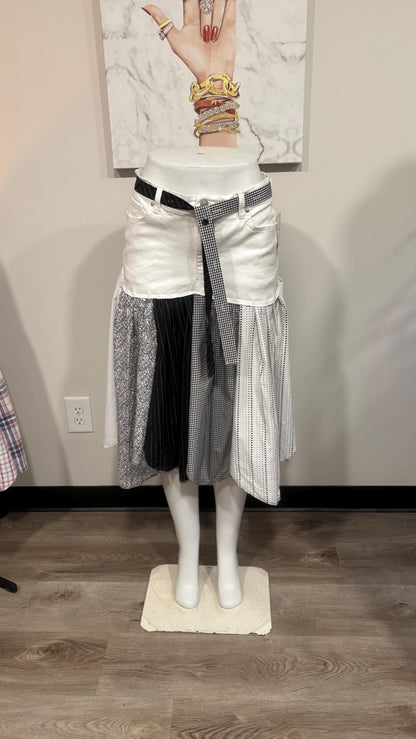 Upcycled Denim Men’s Shirt Skirt | One-of-a-Kind