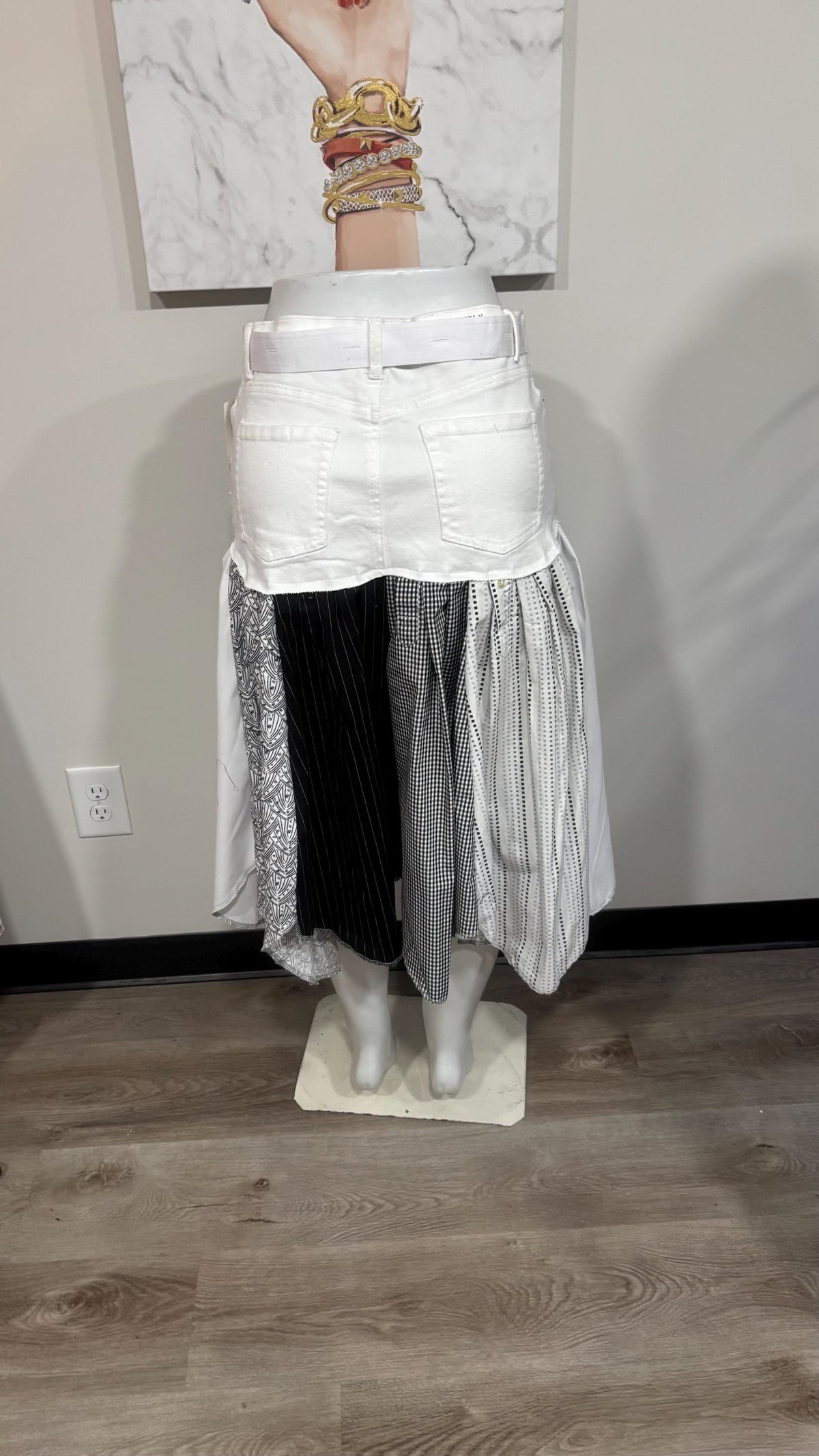 Upcycled Denim Men’s Shirt Skirt | One-of-a-Kind