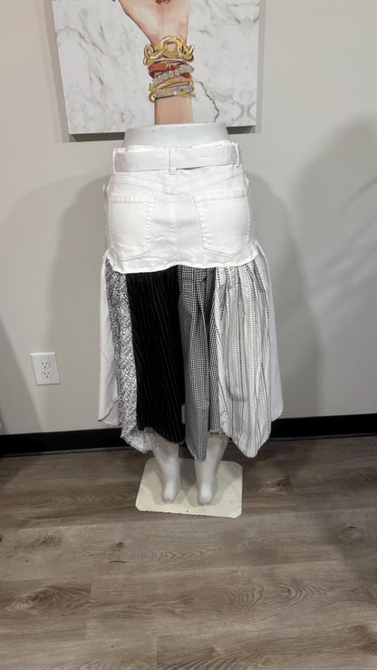 Upcycled Denim Men’s Shirt Skirt | One-of-a-Kind