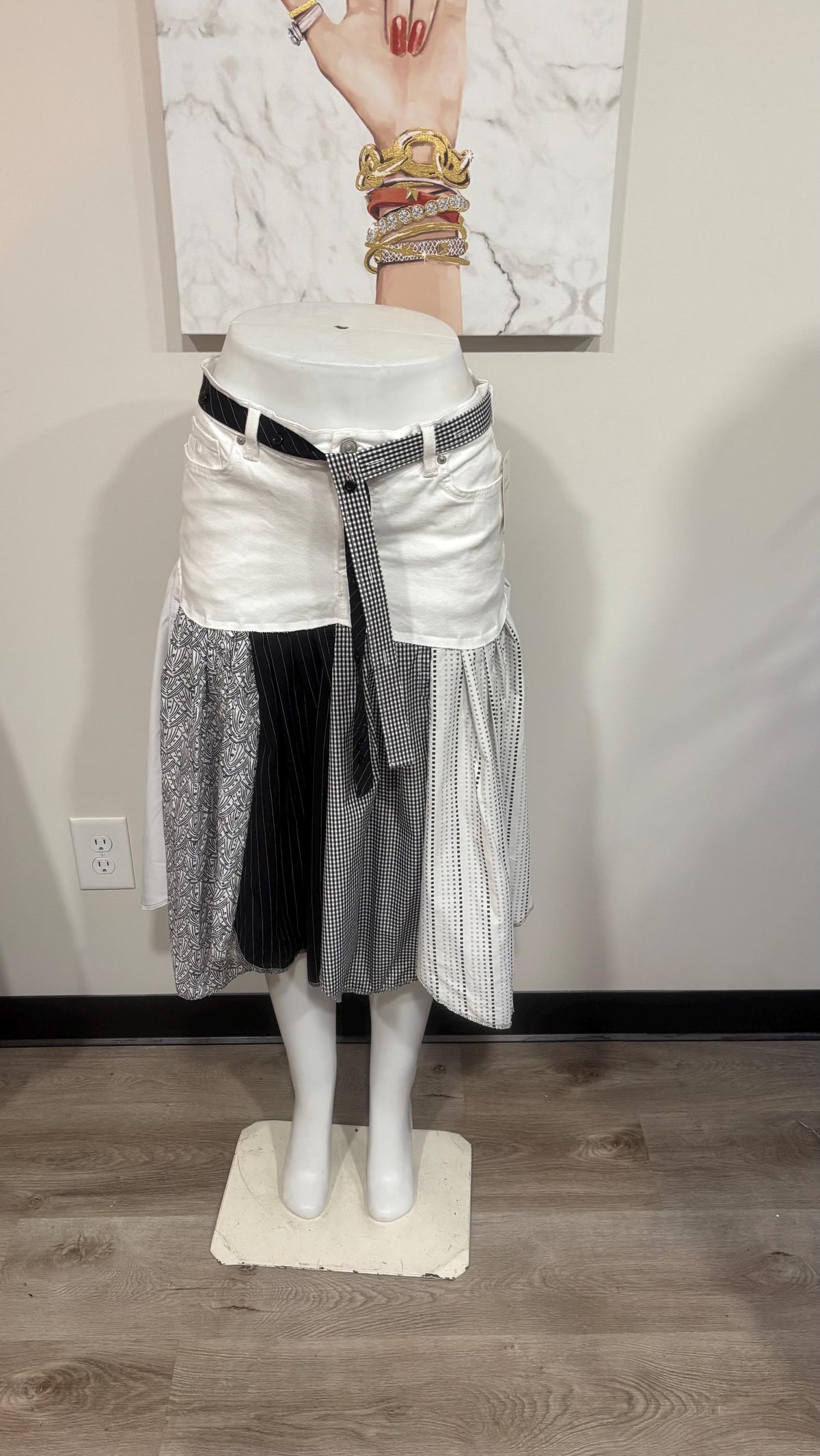 Upcycled Denim Men’s Shirt Skirt | One-of-a-Kind