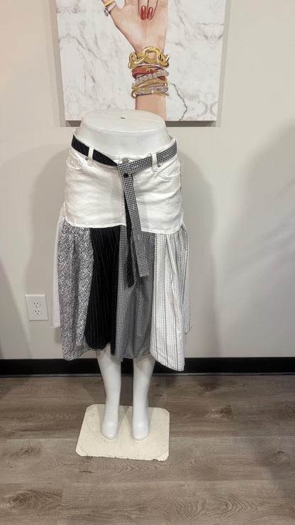 Upcycled Denim Men’s Shirt Skirt | One-of-a-Kind