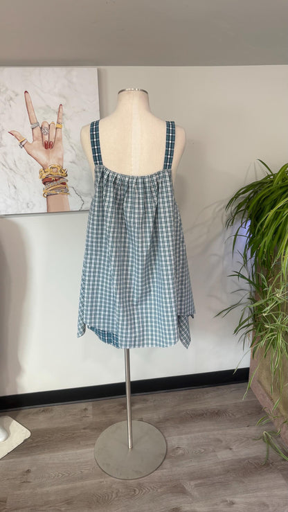 Reversible Upcycled Two Piece Set | Flowy Top, Patchwork Shorts,  Made from Men’s Shirts