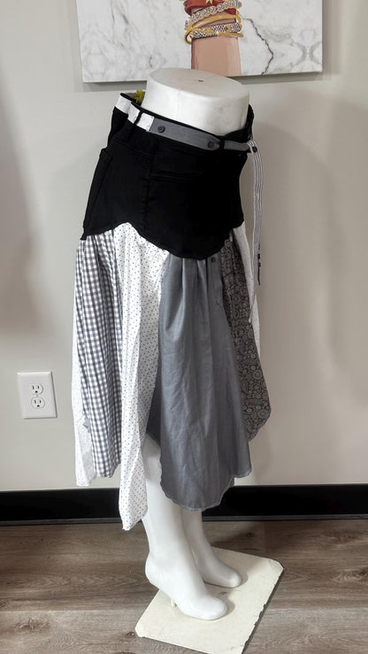 Upcycled Denim Men’s Shirt Skirt | One-of-a-Kind