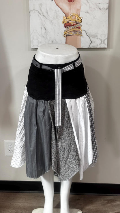 Upcycled Denim Men’s Shirt Skirt | One-of-a-Kind