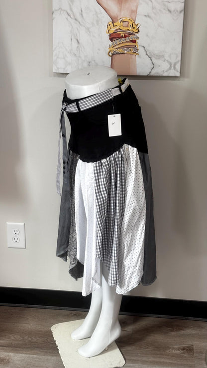 Upcycled Denim Men’s Shirt Skirt | One-of-a-Kind