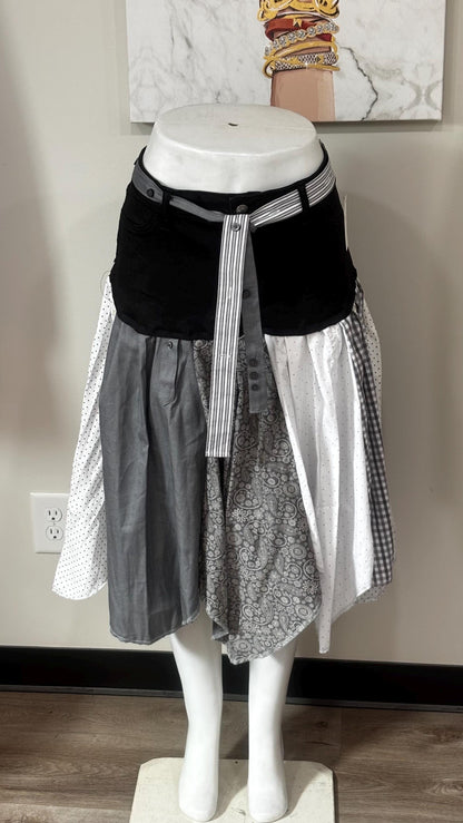 Upcycled Denim Men’s Shirt Skirt | One-of-a-Kind