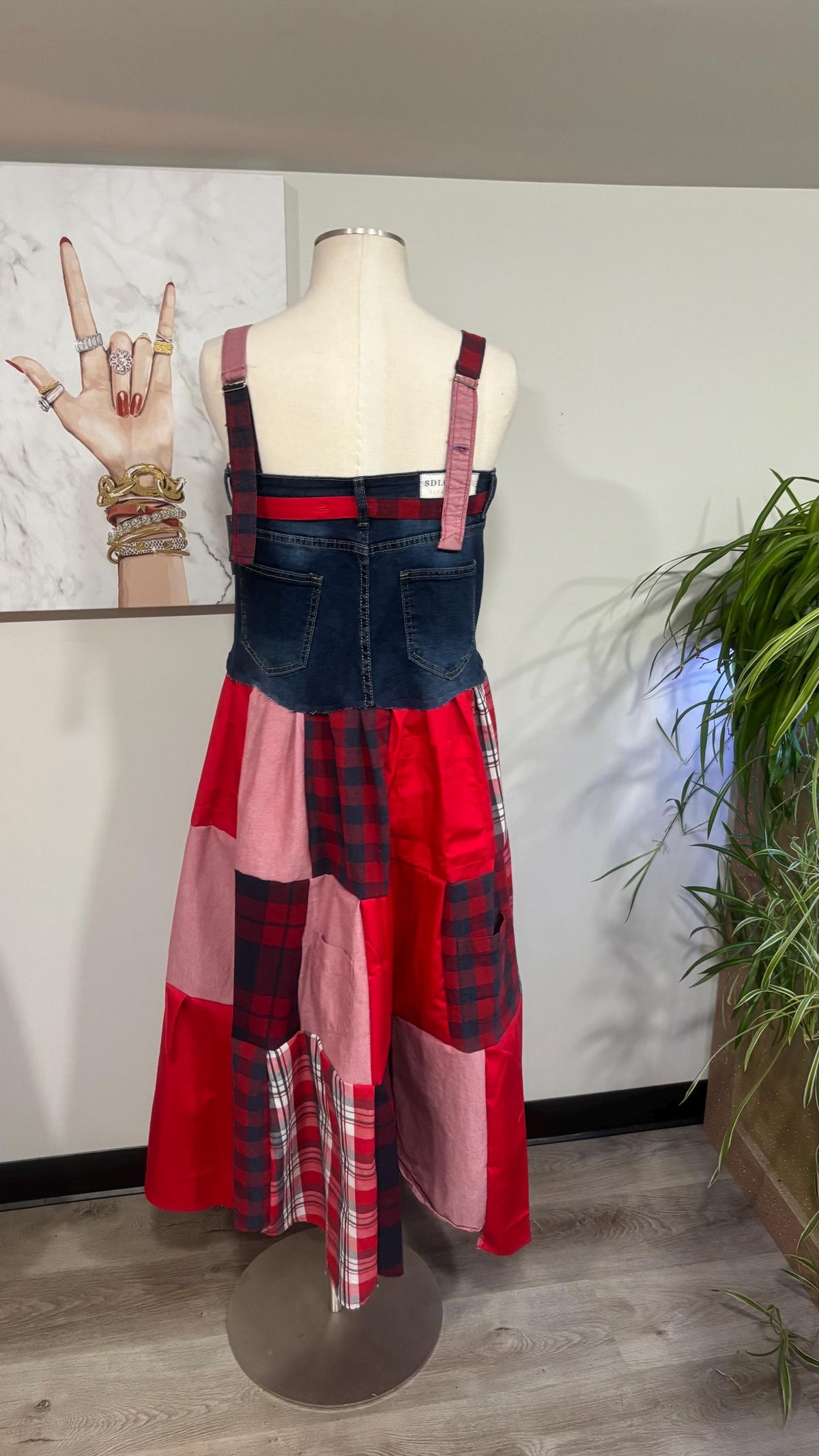 Upcycled Men’s Shirt Patchwork Maxi Dress – (One of a Kind)